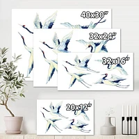 Asian Crane Bird Impression  Wall Art