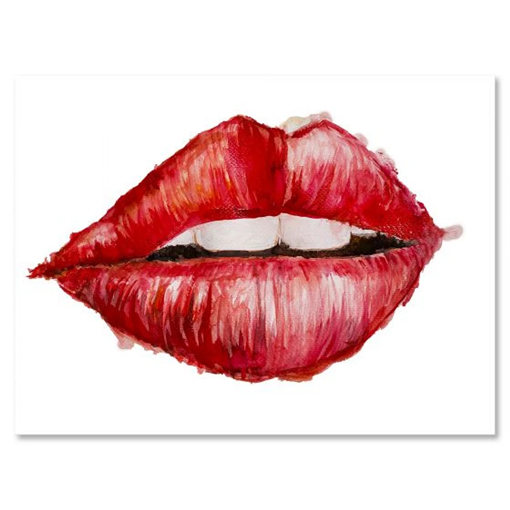 Valentines Day Red Woman Lips  Wall Art