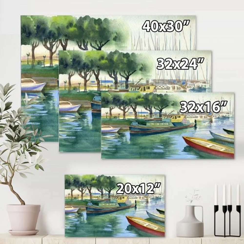 Boats Green Spring  Wall Art