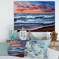 Sunset Over The Blue Ocean II  Wall Art