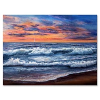 Sunset Over The Blue Ocean II  Wall Art