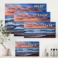 Sunset Over The Blue Ocean II  Wall Art