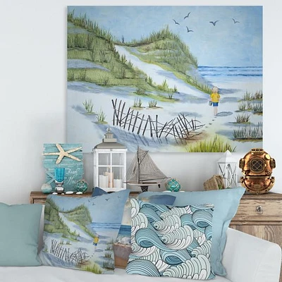 Toile « Child Walking The Beach »