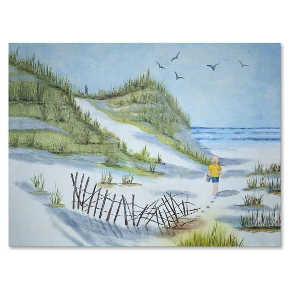 Child Walking The  Beach Wall Art