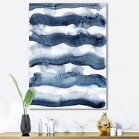 Abstract Classic Blue Waves  Wall Art