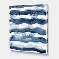 Abstract Classic Blue Waves  Wall Art