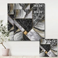 Marble Granite Agate with Touches of Gold  Canvas Wall Art Print