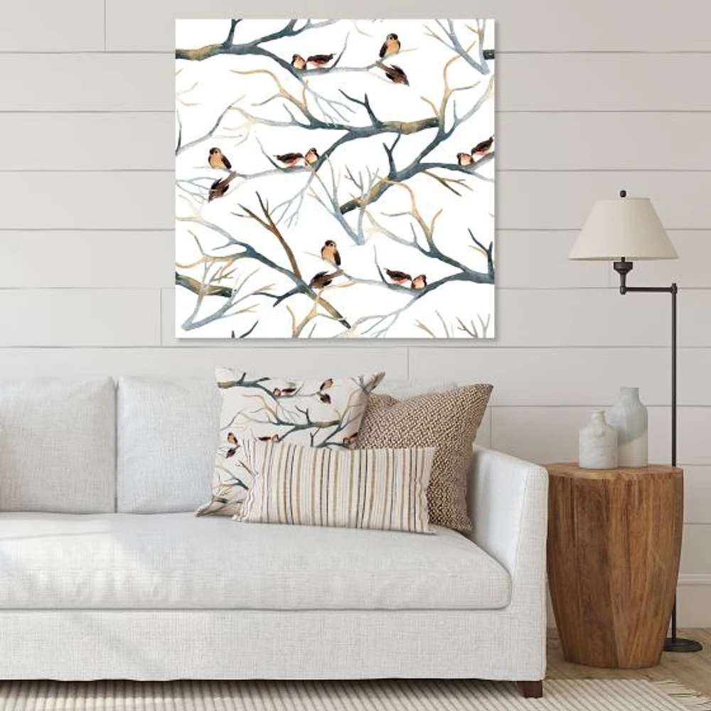 Little Birds on The Tree Branches I  Wall Art