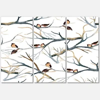 Toile imprimée « Little Birds on The Tree Branches I »