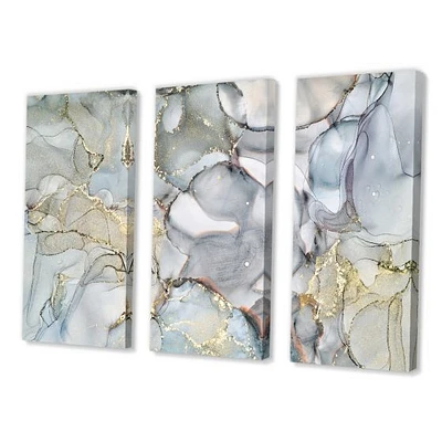 Toile imprimée « Grey Tender and Dreamy Wallpaper VII » rectangulaire