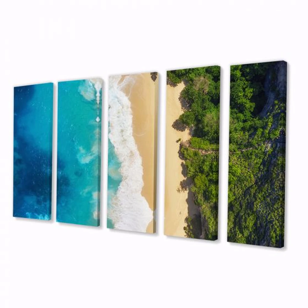 Sea and Beach Turquoise Water 5 Canvas Wall Art Print