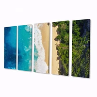 Sea and Beach Turquoise Water 5 Canvas Wall Art Print