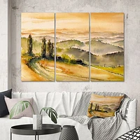 with Vineyards Canvas Wall Art Print