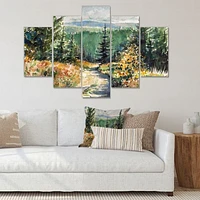 with Road Mountains 5 Canvas Wall Art Print