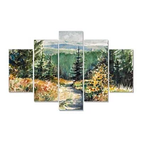 with Road Mountains 5 Canvas Wall Art Print