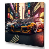 Tunning Car Drifting Tokyo Wall Art