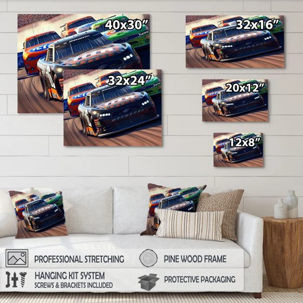 Stock Car Racing Last Lap Wall Art