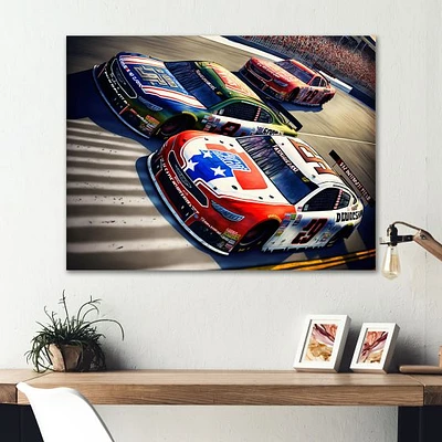 American Race Car Framed Wall Art