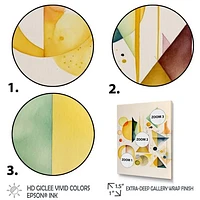 Yellow Multi Shape Abstract I Wall Art