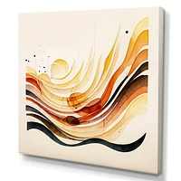 Burnt Orange Waves Abstract IV Wall Art