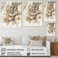 Single Beige Flower IV Wall Art