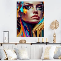 Vibrant Creative Woman Portrait VI Wall Art