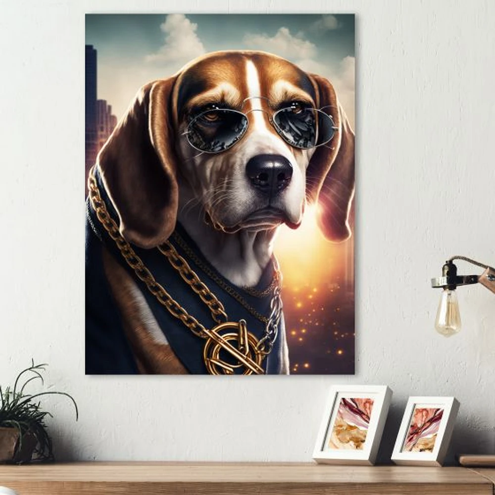 Beagle Gangster NYC Wall Art