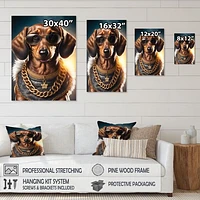 Dachshund Gangster NYC V Wall Art