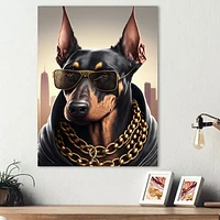 Doberman Gangster NYC I Wall Art