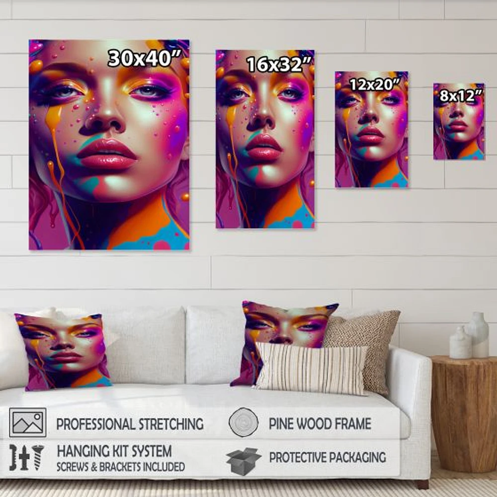 Liquid Ink Woman Portrait I Wall Art