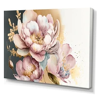 Pink And Gold Orchid Flower Wall Art