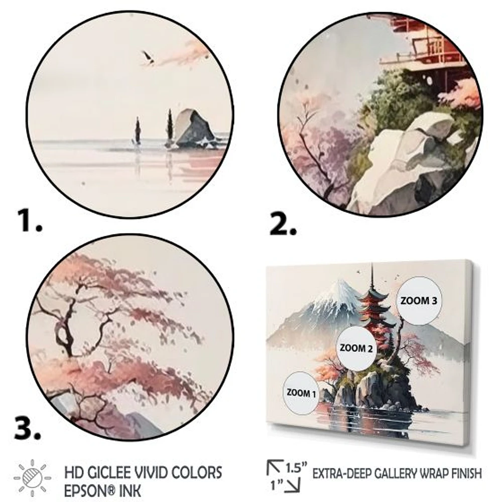 Japanese Landscape Watercolor I Wall Art