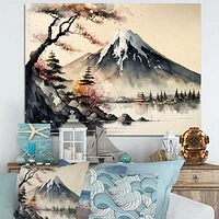 Japanese Landscape Watercolor Wall Art