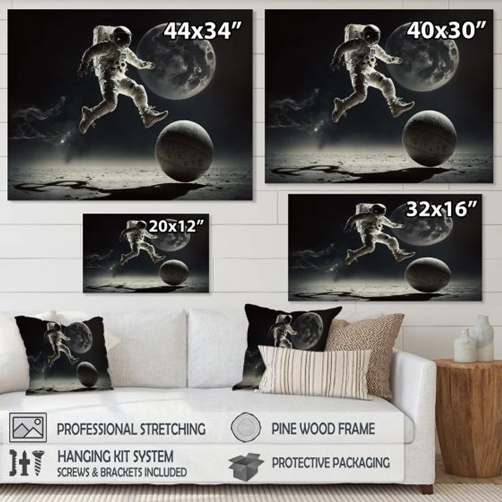 Soccer On The Moon Wall Art