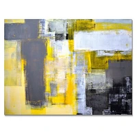 Grey and Yellow Blur Canvas Art Print