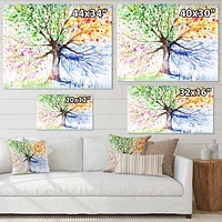 Four Seasons Tree  Canvas Art Print