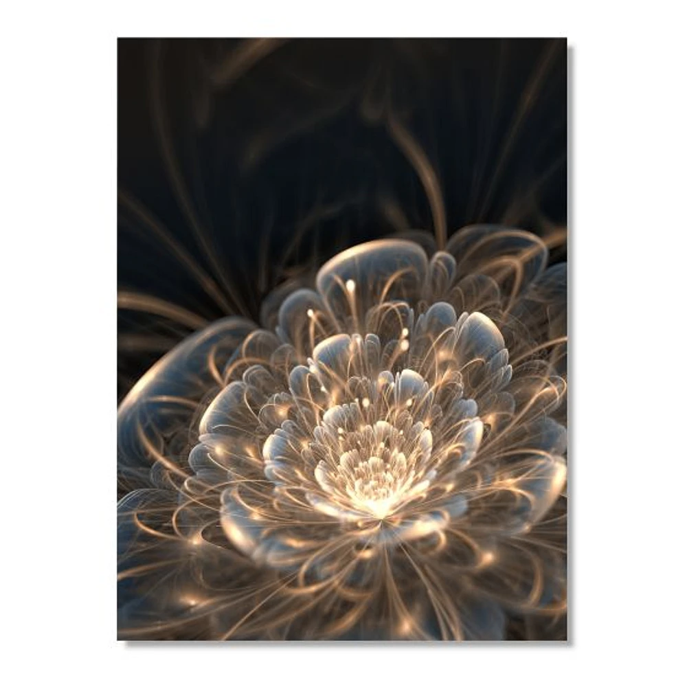 Toile imprimée « Fractal Flower with Golden Rays »