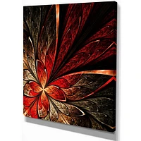 Fractal Flower Yellow and Red  Wall Art