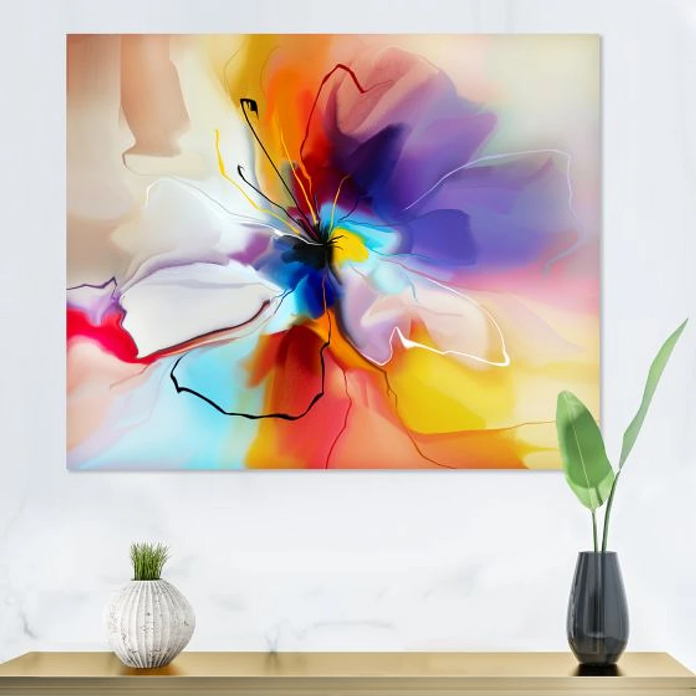 Creative Multicoloured Flower Canvas Print