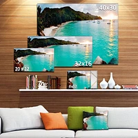 Tropical Beach with Blue Waters  Wall Art