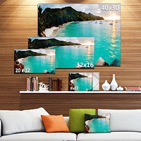 Tropical Beach with Blue Waters  Wall Art