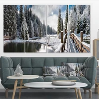 Panneaux de toile « Winter Morning Panorama »