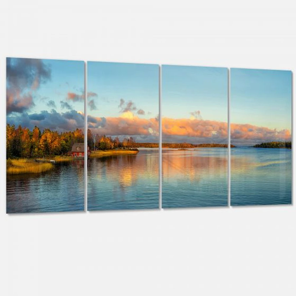 Autumn Sunset Panorama  Canvas Wall Art