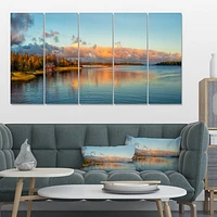 Autumn Sunset Panorama  Canvas Wall Art