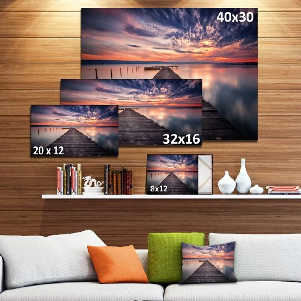 Colorful Sunset Over Lake Wall Art