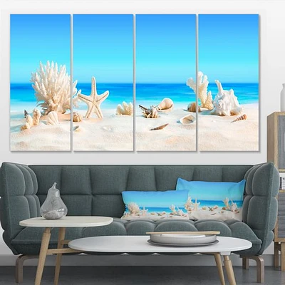 Seashells on Tropical  Canvas Wall Art