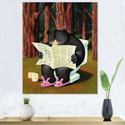 Bear the Woods  Digital Art Canvas Print