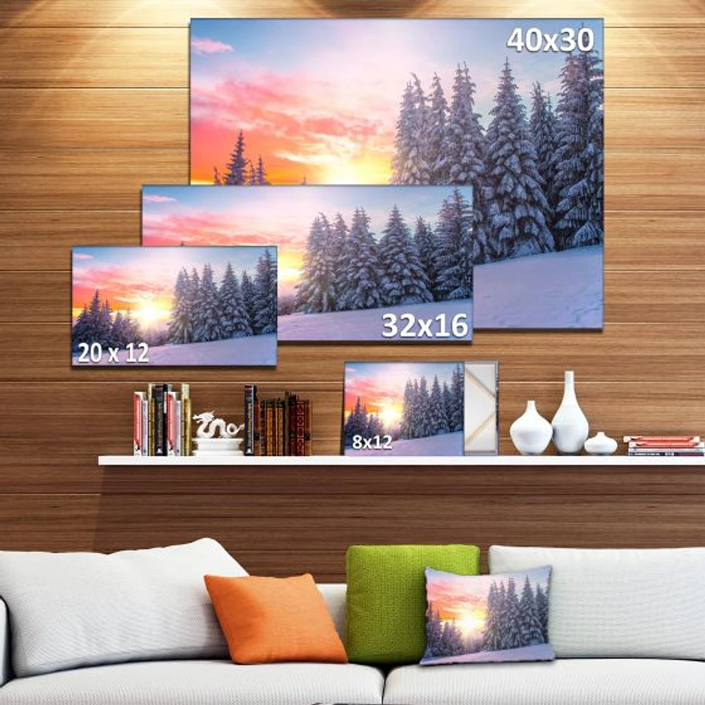 Winter Sunset Bulgaria  Wall Art