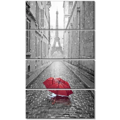 Eiffel View from Paris Street  Canvas Art Print