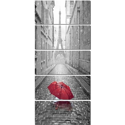 Eiffel View from Paris Street  Canvas Art Print